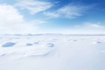 Snow Background. Fresh Winter Texture of Snowy Field for Christmas Wallpaper. Generative AI
