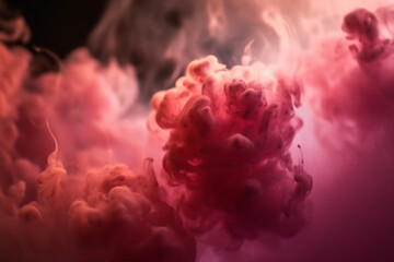 Pink clouds at sunset, Pink abstract background, bokeh Generative AI