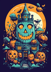 Illustrator halloween for backgrounds, Generative Ai - 620468895
