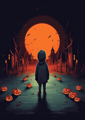 Illustrator halloween for backgrounds, Generative Ai - 620469017