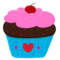 cupcake with heart