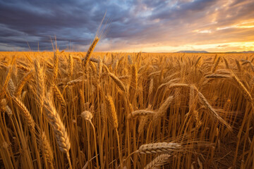 Beautiful Wheat Farm with Natural Lighting.