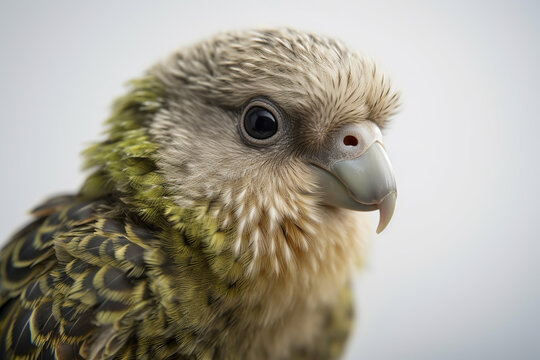 face of baby Kakapo, Generative AI