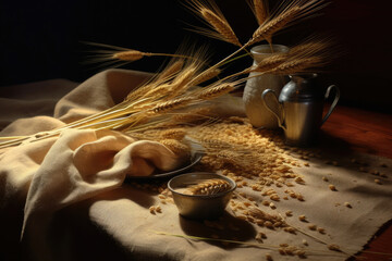 Fototapeta premium Inside Room of Great Wheat Image.