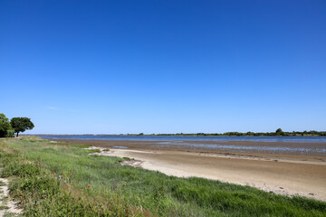 The Limfjord seen from Egholm on a very shallow day in June