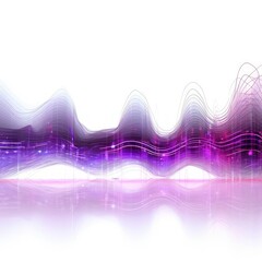 Visualization of sound waves. Abstract futuristic background with colorful glowing neon moving high speed wave lines and bokeh lights. Data transfer concept. Fantastic wallpaper. Generative AI