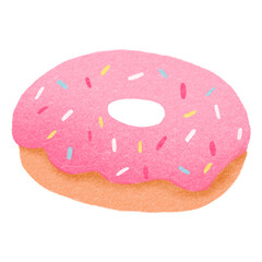 Decorative Dessert Doughnut Hand Drawn Doodle Illustration