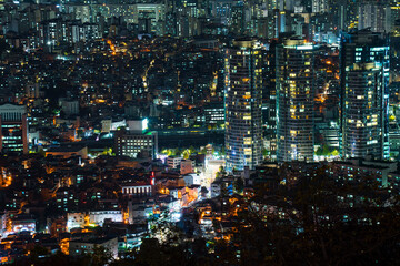 Fototapeta na wymiar The night view of Seoul in Korea