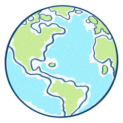 Decorative Sustainable World Planet Earth Hand Drawn Doodle Illustration