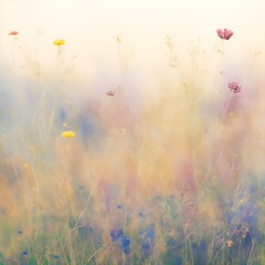 Obraz na płótnie Canvas meadow with flowers