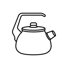 Teapot icon vector. Kettle illustration sign. Tea symbol. Teakettle logo. Hot drink mark.