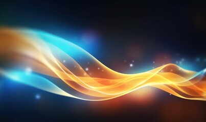 Fototapeta premium Visualization of sound waves. Abstract futuristic background with colorful glowing neon moving high speed wave lines and bokeh lights. Data transfer concept. Fantastic wallpaper. Generative AI