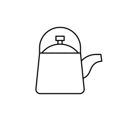 Teapot icon vector. Kettle illustration sign. Tea symbol. Teakettle logo. Hot drink mark.