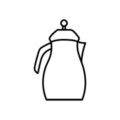 Obraz premium Teapot icon vector. Kettle illustration sign. Tea symbol. Teakettle logo. Hot drink mark.