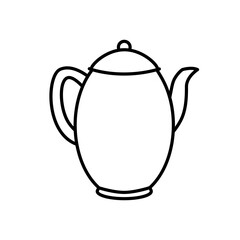 Teapot icon vector. Kettle illustration sign. Tea symbol. Teakettle logo. Hot drink mark.