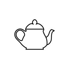 Teapot icon vector. Kettle illustration sign. Tea symbol. Teakettle logo. Hot drink mark.