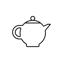 Teapot icon vector. Kettle illustration sign. Tea symbol. Teakettle logo. Hot drink mark.