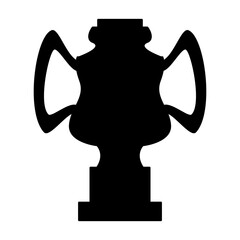 Champion trophy Silhouette in black color