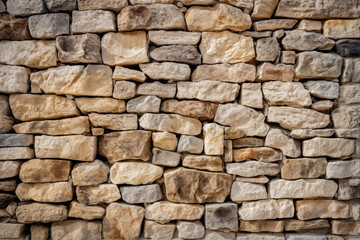 Obraz premium Stone wall or rocks, highlighting the rugged texture and intricate natural patterns. Generative AI.