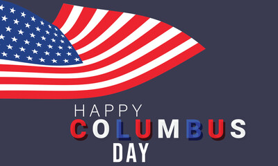 Happy Columbus day. background, banner, card, poster, template. Vector illustration.