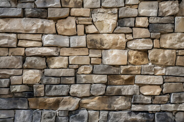 Fototapeta premium Stone wall or rocks, highlighting the rugged texture and intricate natural patterns. Generative AI.