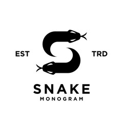 S Snake initial letter logo icon design