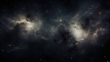 Black and White Abstract Galaxy Background Texture. Generative AI illustration.