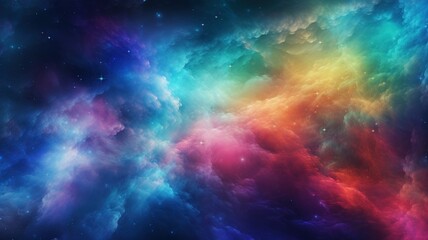 Obraz na płótnie Canvas Colorful Gradient Abstract Galaxy Background Texture. Generative AI illustration.