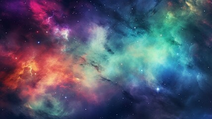 Colorful Gradient Abstract Galaxy Background Texture. Generative AI illustration.