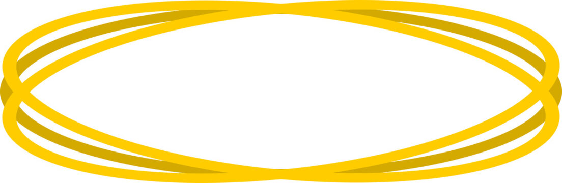 Gold yellow halo ring icon PNG