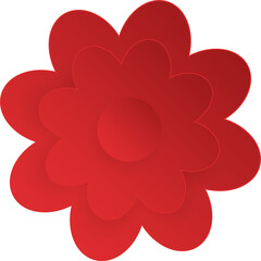 Flower, Element of floral paper cut. Paper cut of flower shape and spring symbol.