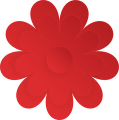 Flower, Element of floral paper cut. Paper cut of flower shape and spring symbol.