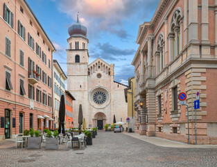 Trento, Italy - View of Cathedral of Trento in the center of old town