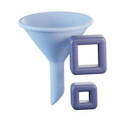 Shape Sort Descending Order 3D Icon