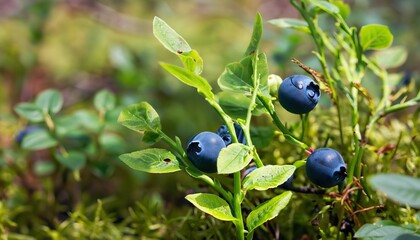 blueberries on the bush