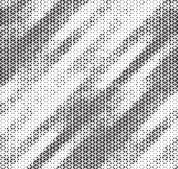 Abstract Triangle Halftone Pattern. Triangle Vector Abstract Geometric Technology Background. Halftone Triangular Retro 80s Simple Pattern.	