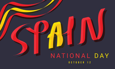 Spain National Day. background, banner, card, poster, template. Vector illustration.