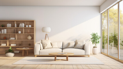 3D Render: Minimalistic Lifestyle. Clean, organized living space that reflects a minimalist lifestyle
Generative AI