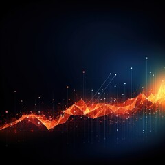 Visualization of sound waves. Abstract futuristic background with colorful glowing neon moving high speed wave lines and bokeh lights. Data transfer concept. Fantastic wallpaper. Generative AI