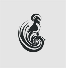 Peacock logo icon vector, beautiful bird illustration design