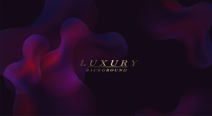 Dark illustration with abstract multicolored purple oval shapes.