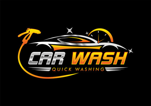 Car wash logo design Template, elegant and sporty concept for your logo design