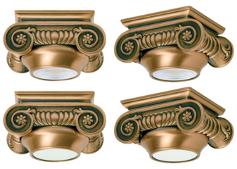 classic recessed spotlight set isolated