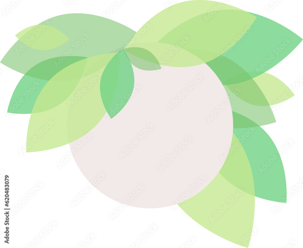 Poster botanical brochure element design. floral border with circle. vector illustration with empty copy sp