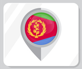 Eritrea Circle Glossy Pride Flag Icon
