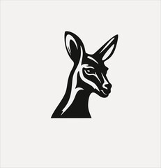 Naklejka premium kangaroo icon logo vector, simple animal design