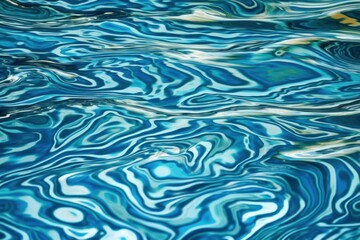 Intricate patterns formed by water ripples in a serene pool or pond, showcasing the beauty and complexity of nature's artistry. Generative AI.
