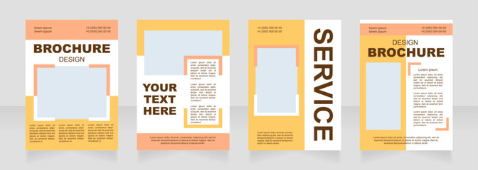 Seasonal work blank brochure layout design. Part time job info. Vertical poster template set with empty copy space for text. Premade corporate reports collection. Editable flyer paper pages