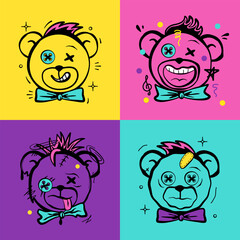 For teddy bears portraits. Friday, saturday, sunday, monday mood. Happy, tired bears.