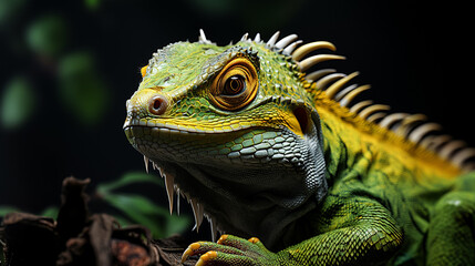 Obraz premium iguana on a branch
